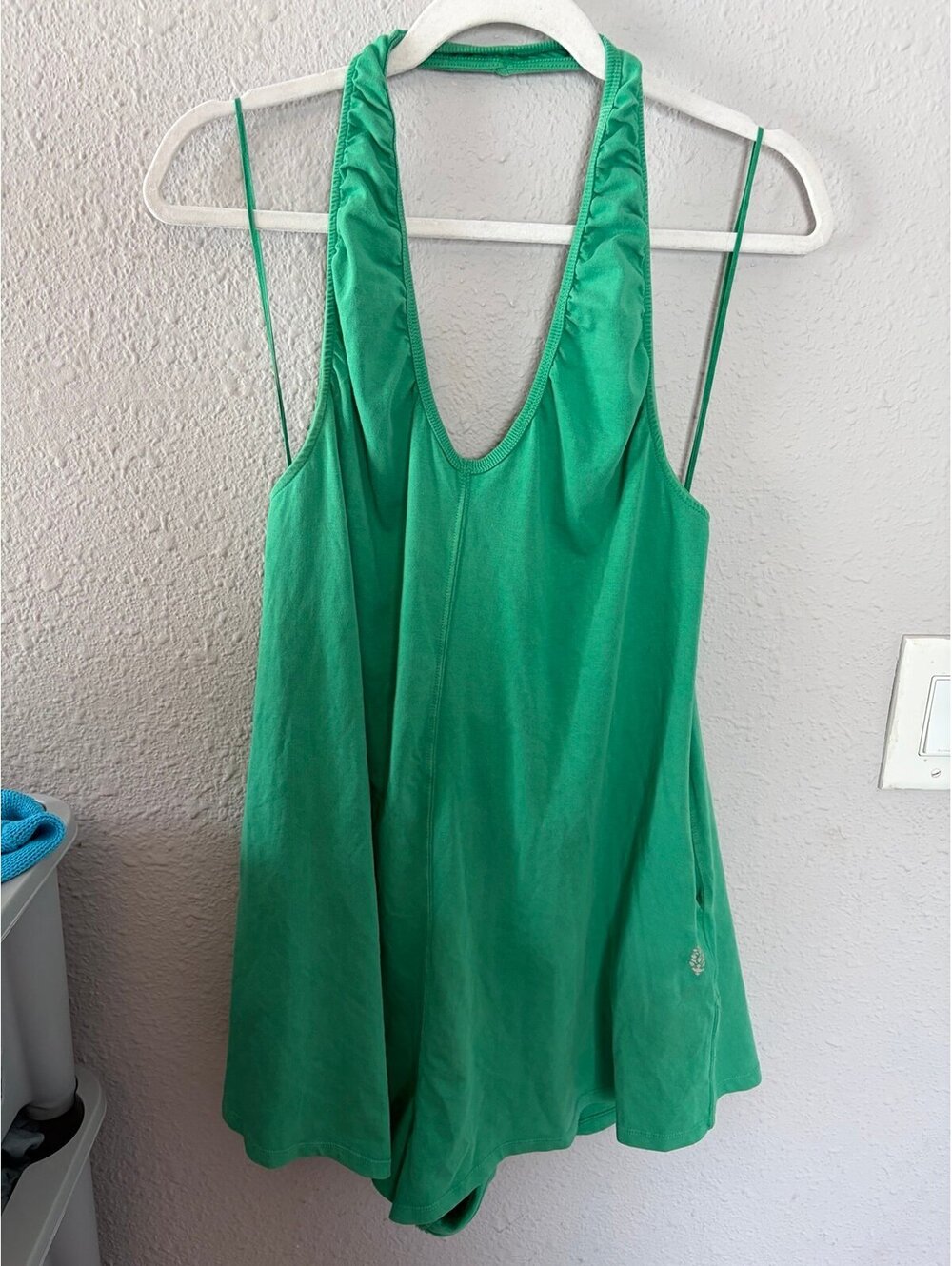 Free People Movement Hot Shot Halter Romper Green size L. For oversized fit as s